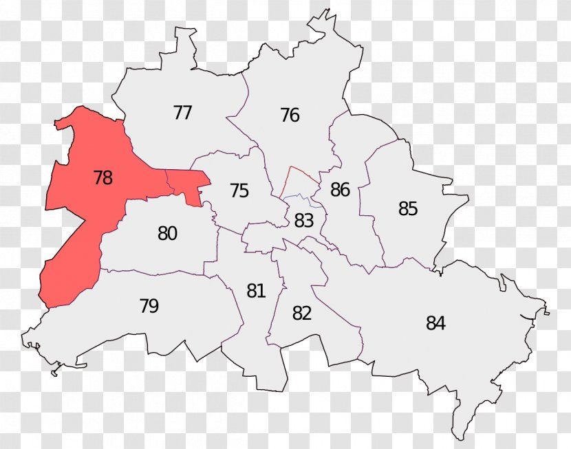 Berlin Spandau – Charlottenburg North Electoral District Lichtenberg Map - Election Transparent PNG