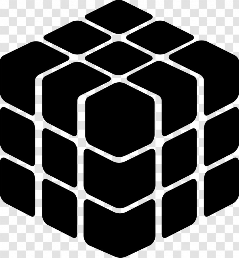 Rubik's Cube Geometry - Monochrome Photography Transparent PNG