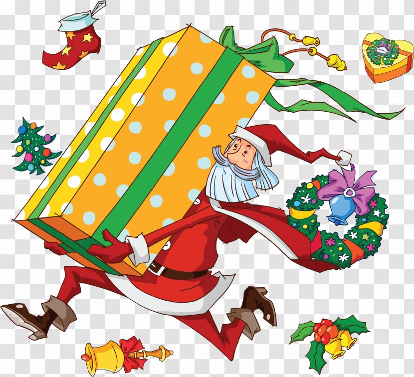 Santa Claus Christmas - Tree - Sleigh Transparent PNG