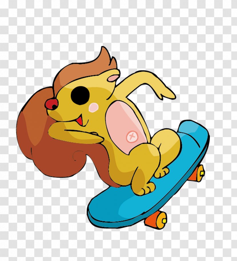 Squirrel - Art - Skateboard Cartoon Fox Transparent PNG