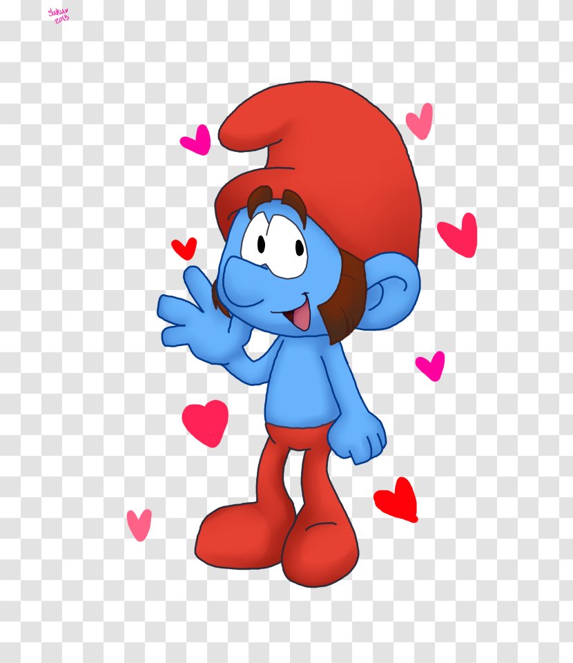 Papa Smurf Smurfette Baby The Smurfs Hefty - Watercolor - Frame Transparent PNG