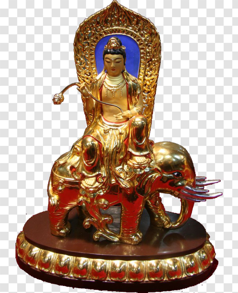 Samantabhadra Buddharupa Guanyin Buddhahood Manjushri - Bronze - Buddha Holding Ruyi's Monju Transparent PNG