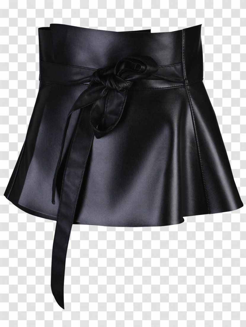 Belt Bicast Leather Clothing Fashion - Miniskirt - Bowknot Transparent PNG