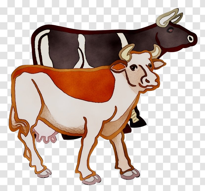 Dairy Cattle Ox Clip Art Goat - Cartoon - Cowgoat Family Transparent PNG