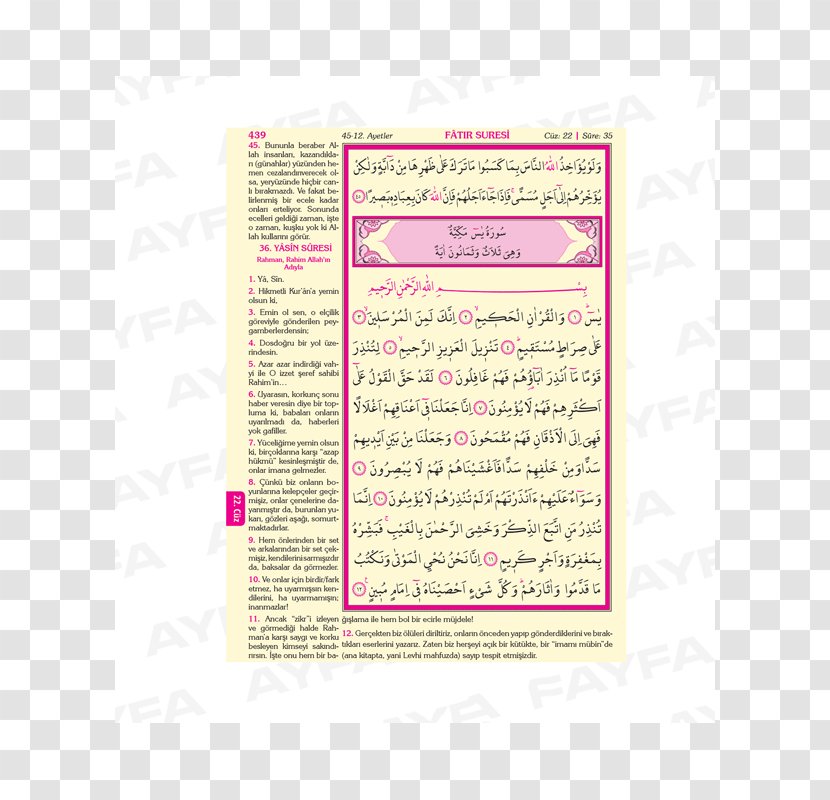Qur'an Quran Translations Rahle Hafiz Color - Document - Kuran ı Kerim Transparent PNG