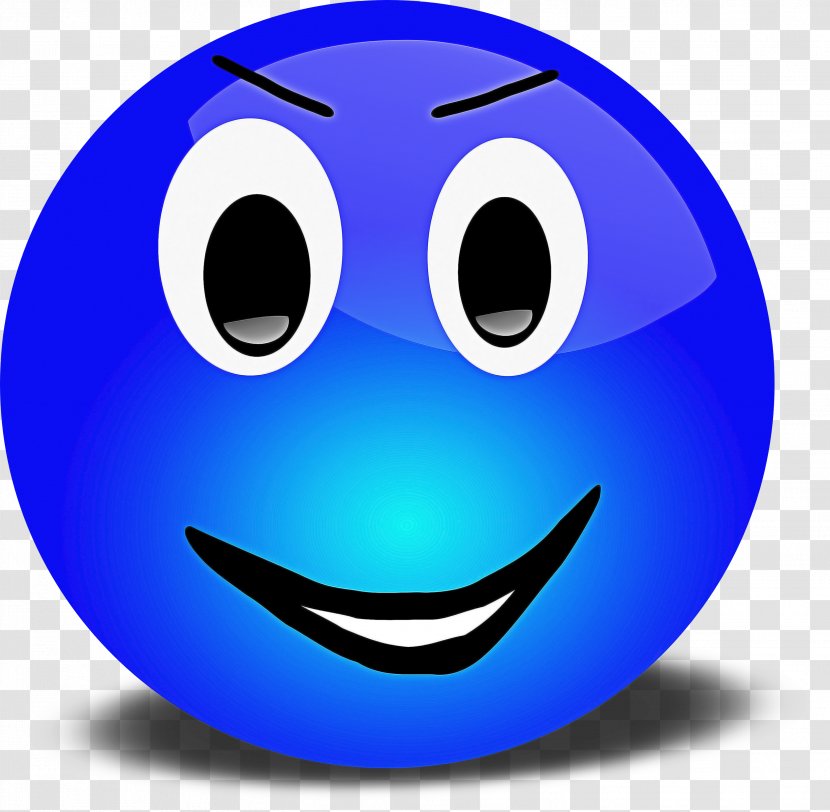 Emoticon - Facial Expression - Happy Electric Blue Transparent PNG