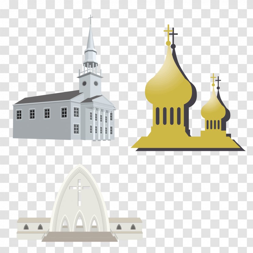 Facade Download Illustration - Yellow - Church Collection Vector Material Transparent PNG