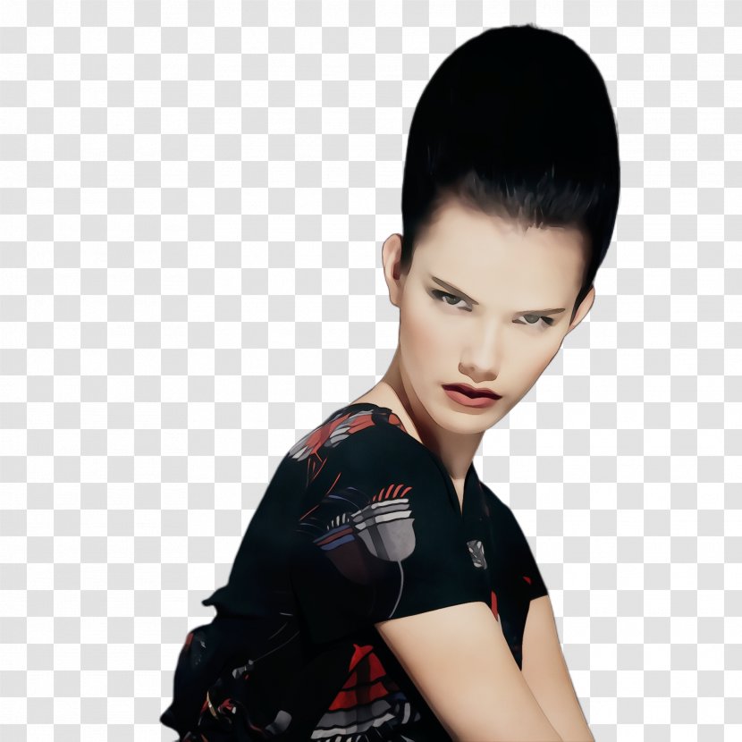 Hair Black Hairstyle Arm Chin - Forehead - Neck Joint Transparent PNG