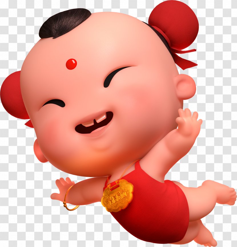 Chinese Zodiac New Year - Cartoon - Lucky BoyFlying Wishful Transparent PNG