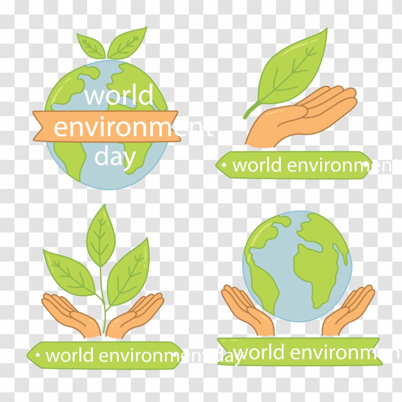 World Environment Day Natural Euclidean Vector Leaf - Brand Transparent PNG