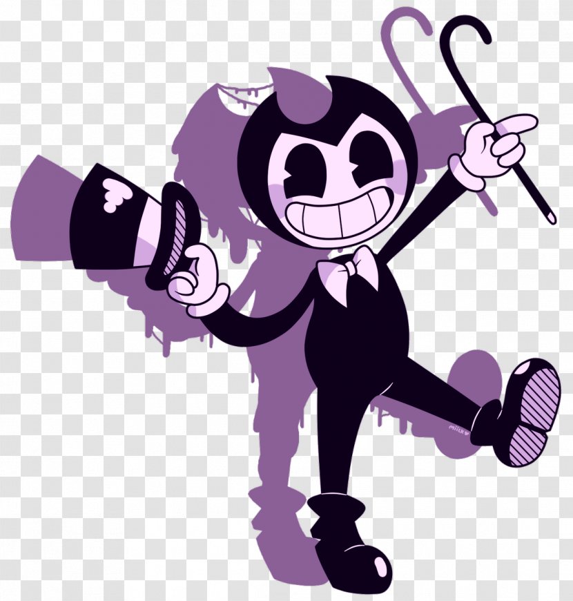 Bendy And The Ink Machine TheMeatly Games Fan Art - Flower - Inky Transparent PNG