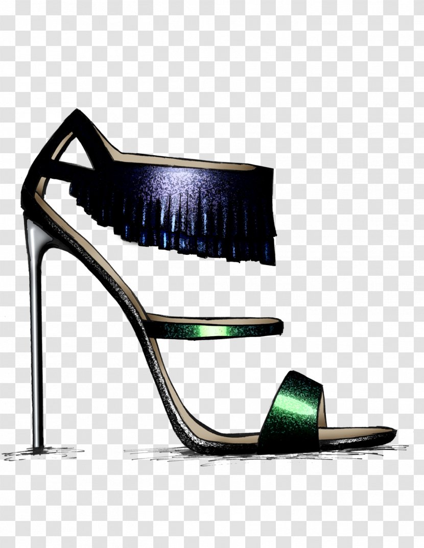 Sandal Shoe Fashion Illustration Drawing - High Heels Transparent PNG