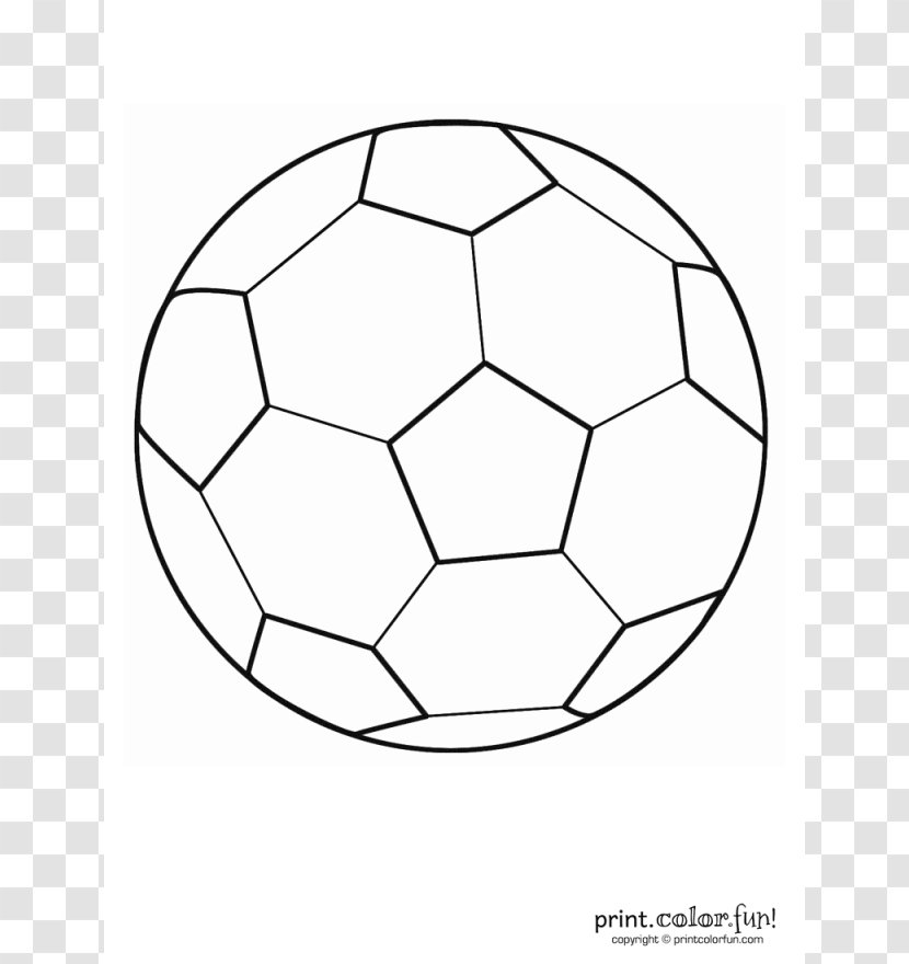 Coloring Book Football Nike Kick - Soccer Ball Outline Transparent PNG