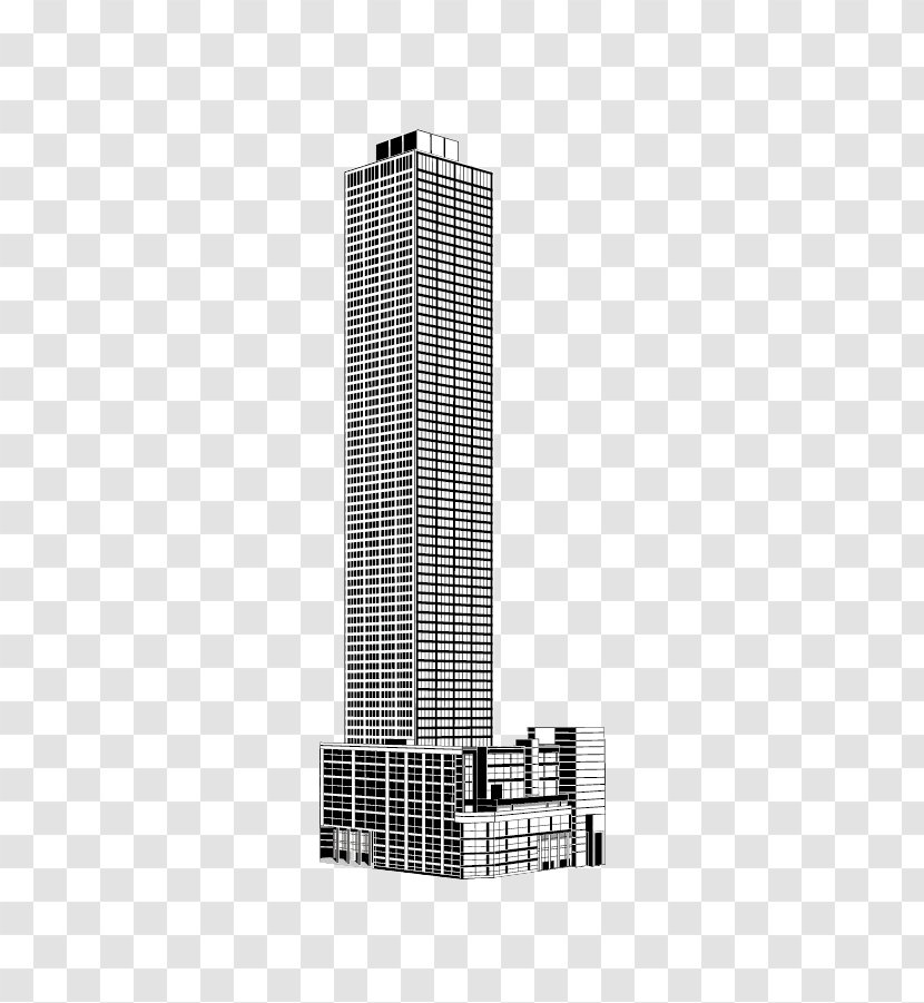 Skyscraper Kor, East Azerbaijan Black And White High-rise Building - Tower Block - World Skyscrapers Transparent PNG