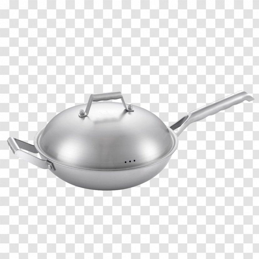 Wok Cookware And Bakeware Frying Pan Non-stick Surface Stainless Steel - Kitchen Transparent PNG