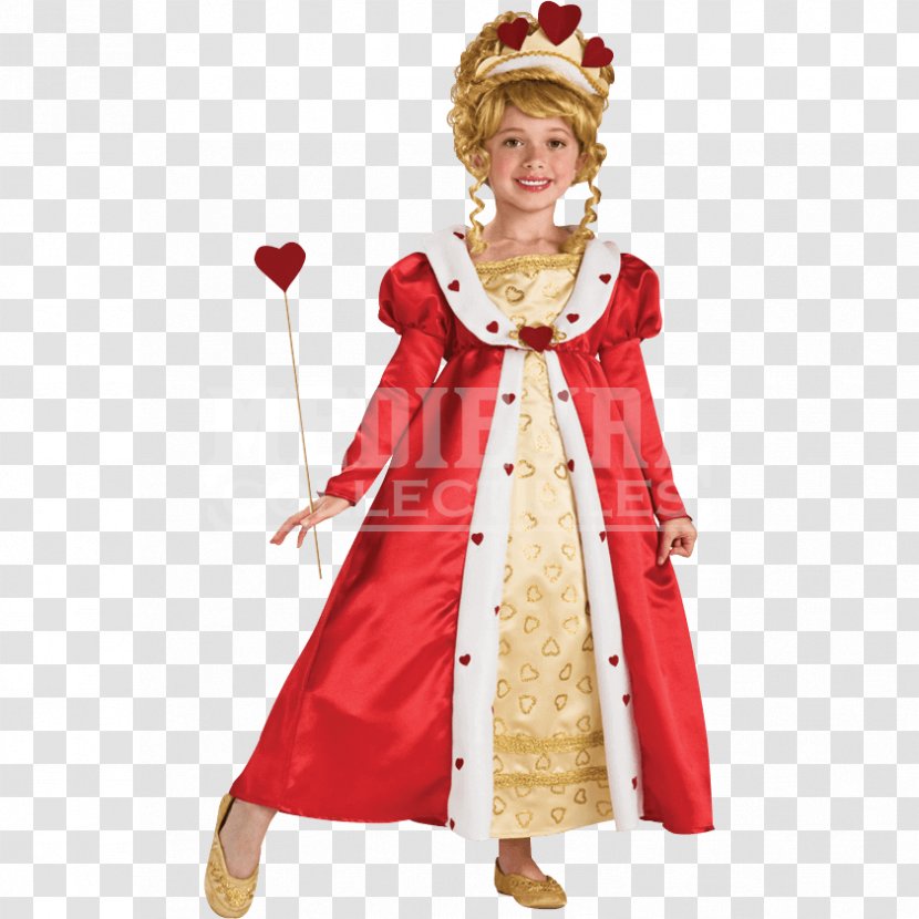 Queen Of Hearts White Halloween Costume Child - Dressup Transparent PNG