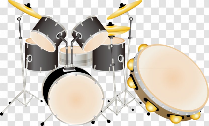 Drums Clip Art - Flower - Drum Tambourine Vector Material Transparent PNG