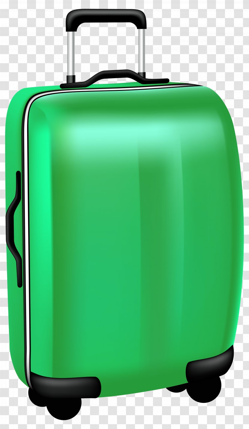 Green Trolley Travel Bag Transparent Clip Art Image - Museum - Baggage Transparent PNG