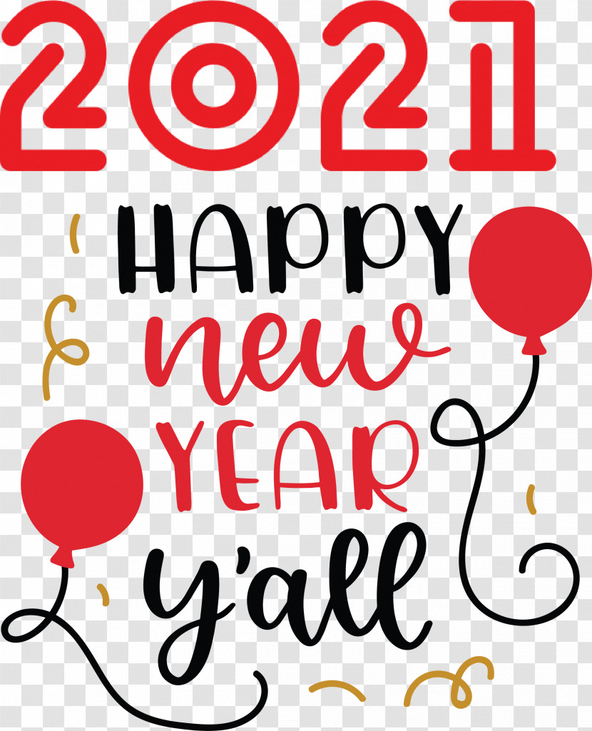 2021 New Year Happy New Year Transparent PNG