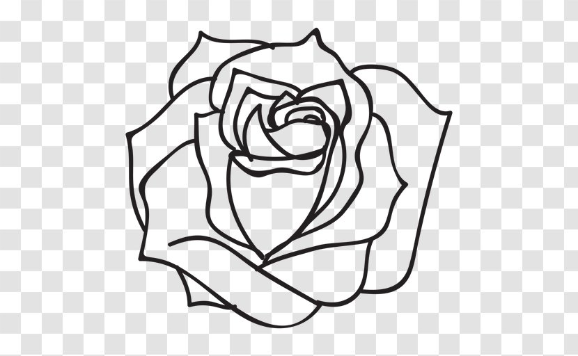 Black And White Drawing Rose Clip Art Transparent PNG
