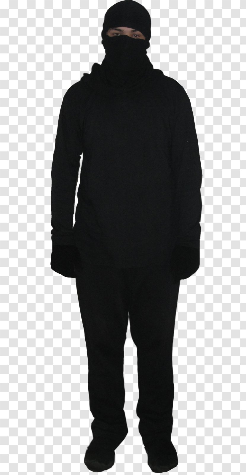 Hoodie Neck Suit Ninja Black M Transparent PNG