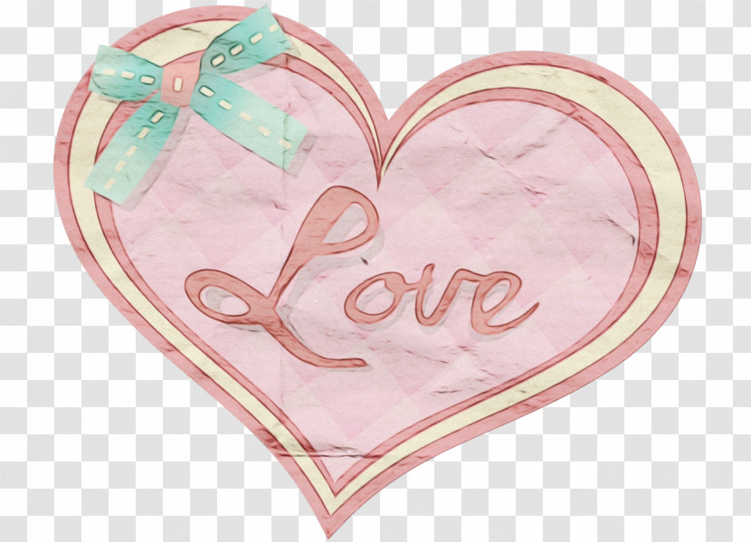 Heart Pink Love Text Heart Transparent PNG