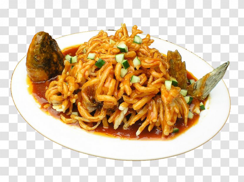 Lo Mein Chow Chinese Cuisine Fried Noodles Fish - Ingredient - Chrysanthemum Transparent PNG