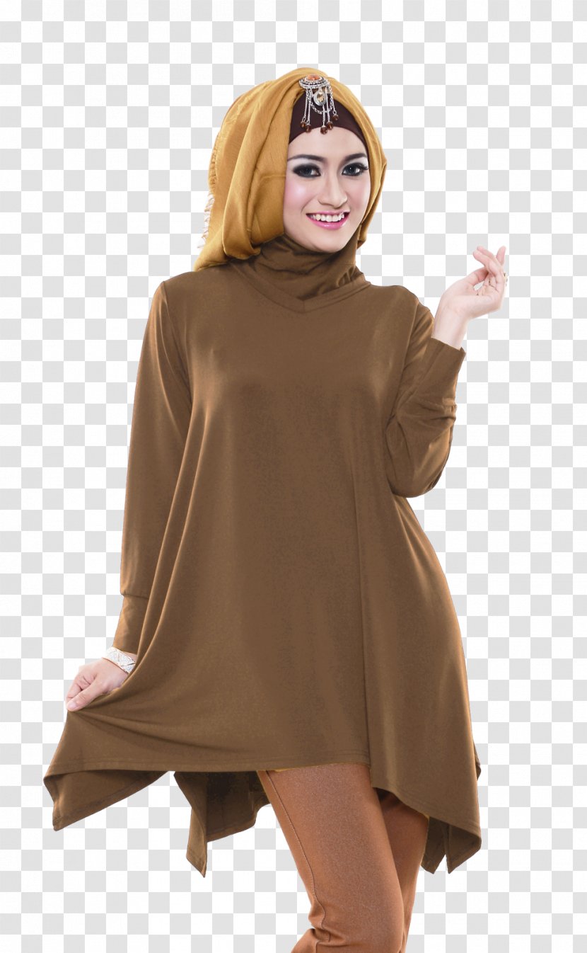 Clothing Blouse Model Baju Brown - Hijab Transparent PNG