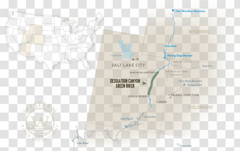 Desolation Canyon Colorado River Map Cataract Pacuare - World Transparent PNG