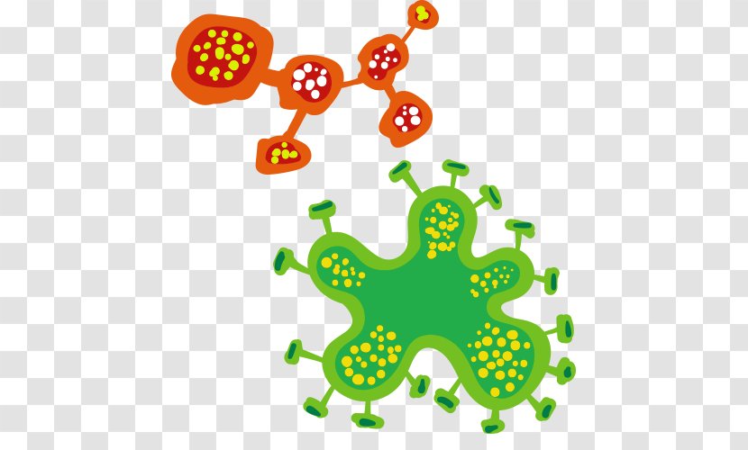 Cell Clip Art - Cancer - Vector Of Plane Virus Cells Transparent PNG
