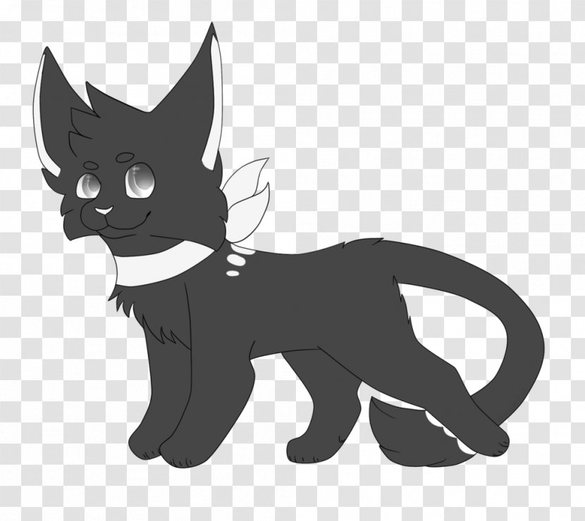 Whiskers Black Cat Domestic Short-haired Dog - Silhouette Transparent PNG