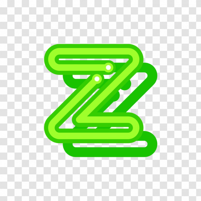 Letter Z Fluorescence Computer File - Character - Green Fluorescent Transparent PNG