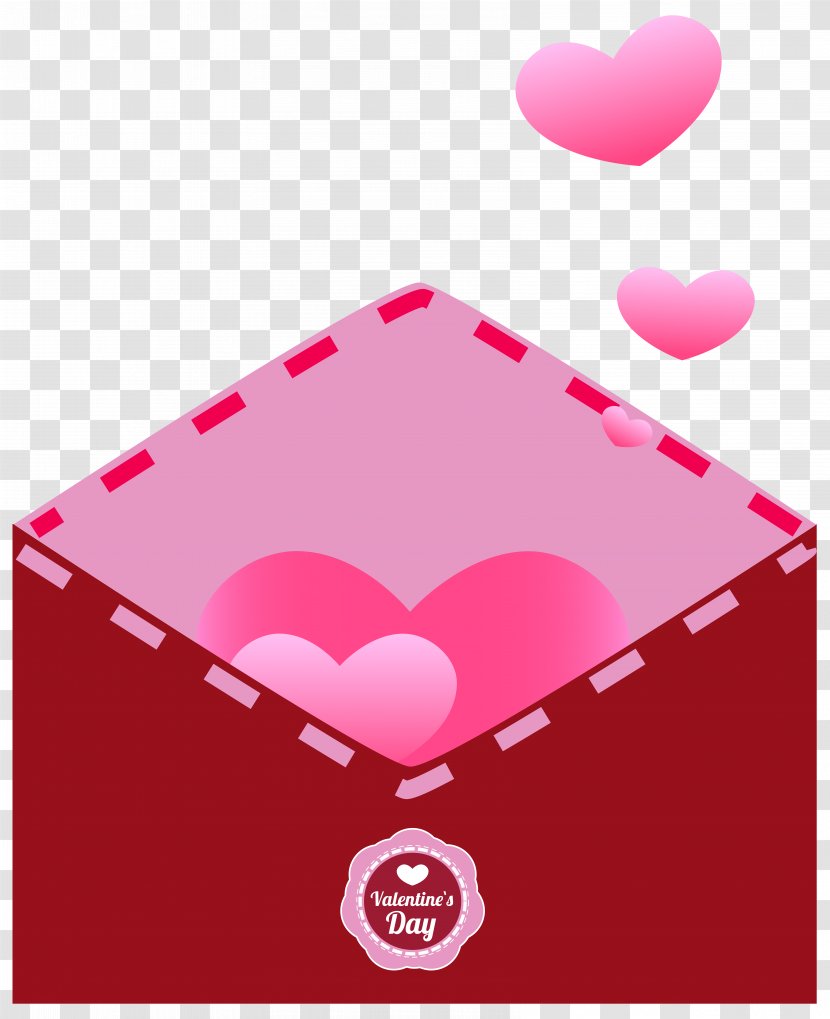 Valentine's Day Heart Clip Art - Love Letter - Envelope With Hearts Transparent PNG Image Transparent PNG