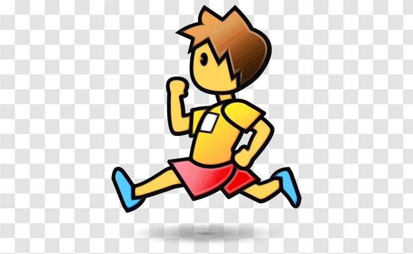 Smiley Emoji - Running - Playing Sports Pleased Transparent PNG