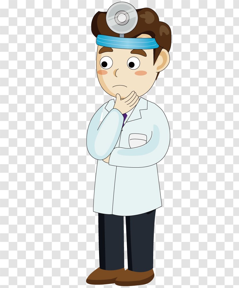 Physician Illustration - Joint - The Doctor Is Thinking Transparent PNG
