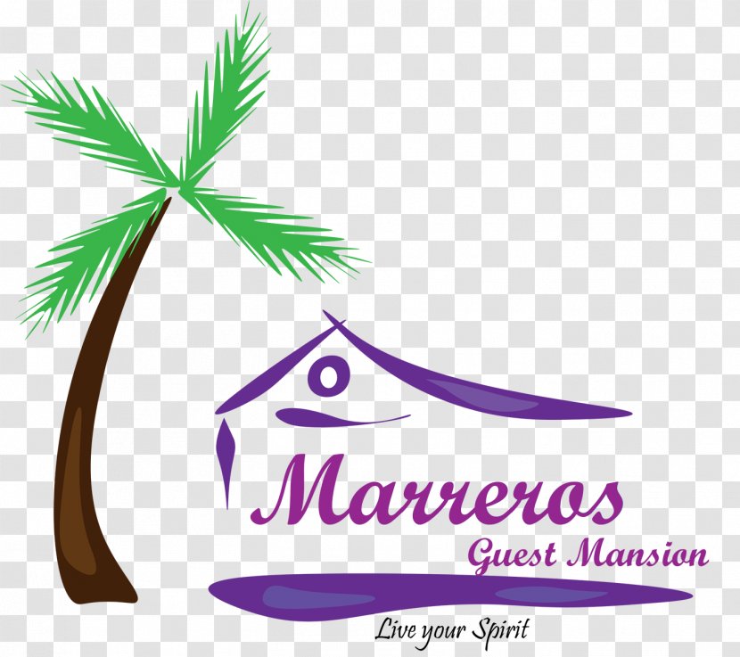 Marrero's Guest Mansion Logo Palm Trees Brand Font - Text - Hana Transparent PNG