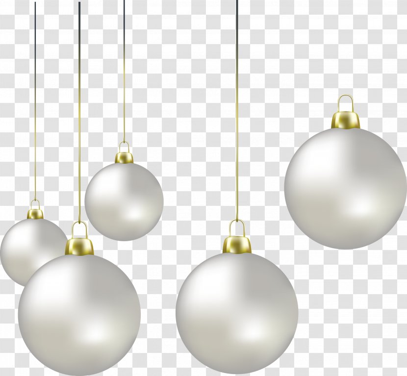 Christmas Ornament Ball New Year Tree Clip Art - Star - Pearls Transparent PNG