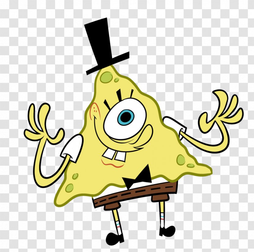 Bill Cipher Patrick Star Plankton And Karen Squidward Tentacles - Frame - Yellow Circle Transparent PNG