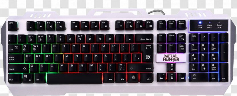 Computer Keyboard Gaming Keypad Roccat Backlight Video Game - Electronic Component Transparent PNG