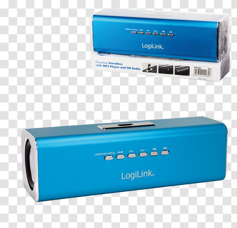 LogiLink Discolady Soundbox Mit MP3 Player Und FM Radio Loudspeaker Boombox Broadcasting - Industrial Design Transparent PNG