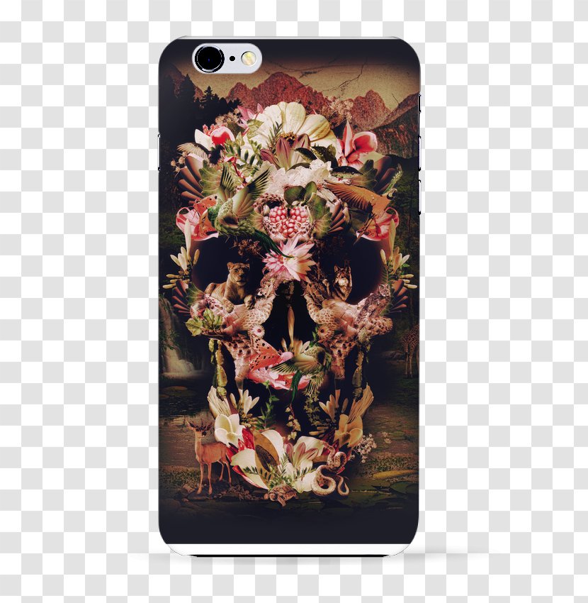 Canvas Print Skull Flower Printing - Decorative Arts - 3d Jungle Transparent PNG