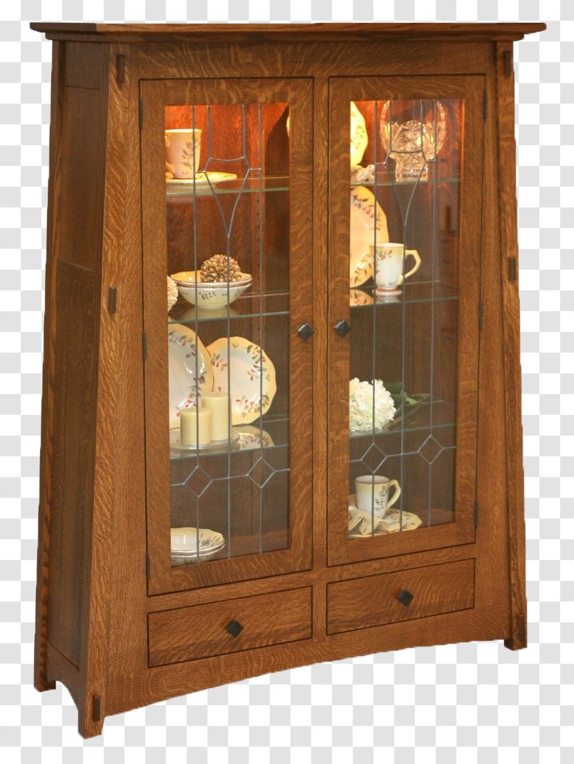 Mission Style Furniture Table Curio Cabinet Hutch Amish - Door Transparent PNG