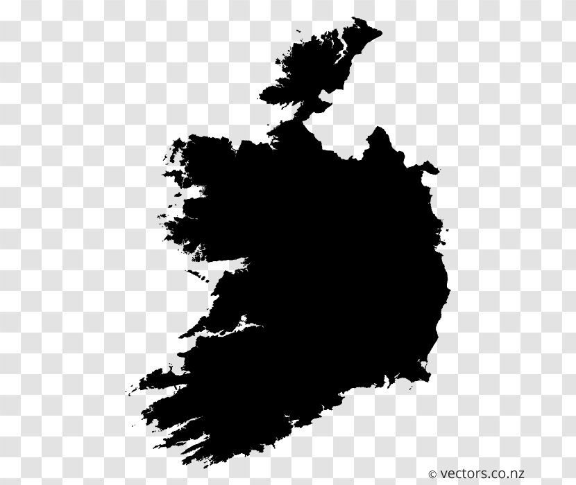 Republic Of Ireland Irish Civil War Map - Silhouette - Blank Vector Transparent PNG