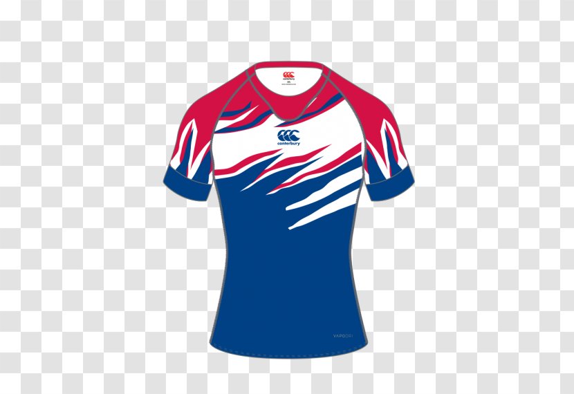 T-shirt Jersey Rugby Shirt Clothing - Electric Blue - Design Transparent PNG