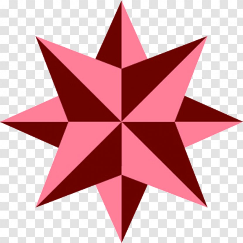 Red Star Euclidean Vector Three-dimensional Space - Pink Transparent PNG