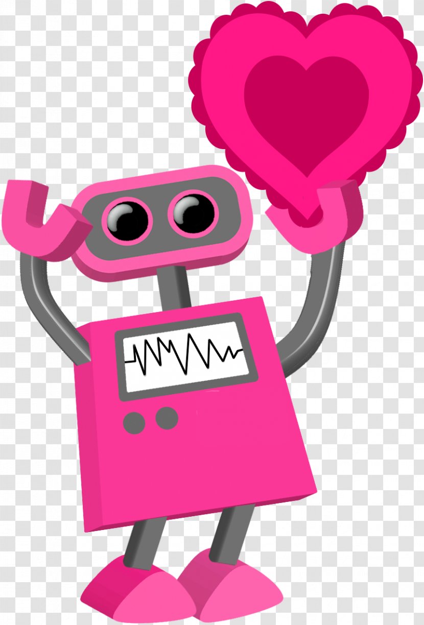 Clip Art Image Heart Robot - Battlebots - Tiny Valentines Transparent PNG