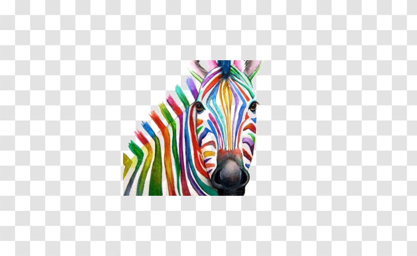 Zebra Horse Northern Giraffe Watercolor Painting - Work Of Art - Color Transparent PNG