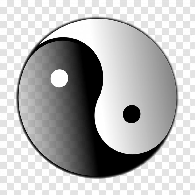 Circle Angle Black And White - Yin Yang Symbol Transparent PNG