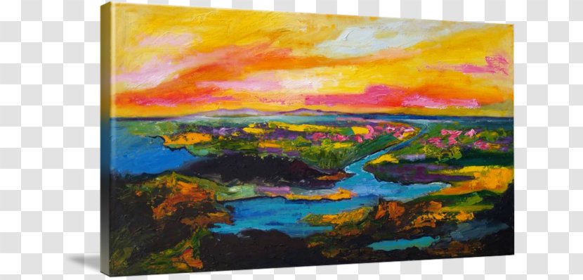 Landscape Painting Art Watercolor - Picture Frame Transparent PNG