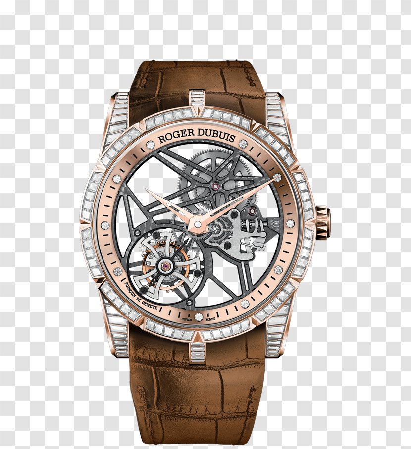 Roger Dubuis Watch Rolex Tourbillon Clock - Skeleton Hand Jewelry Transparent PNG